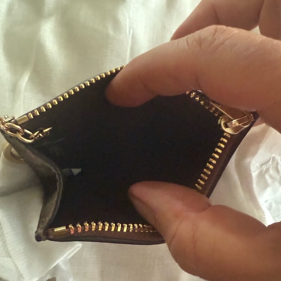 New with tags Coach Signature Brown and tan and gold Key Card Holder - Picture 6 of 8